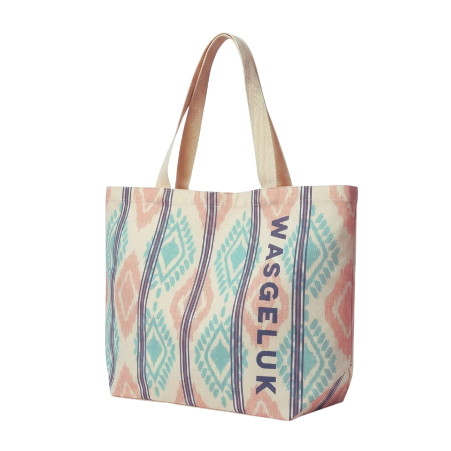 De Wasgeluk zomertas is een ruime en praktische tas voor strand, boodschappen of een dagje weg. Dankzij het stevige materiaal en de comfortabele schouderbanden neem je al je spullen eenvoudig mee.